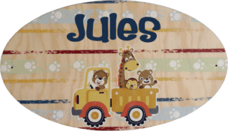Plaque de porte chambre enfant bebe personnalise prenom lettre bois decoration